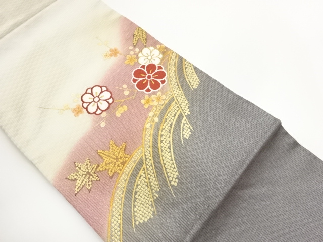 JAPANESE KIMONO / NAGOYA OBI / KINSAI / EMBROIDERY / WAVE & UMR